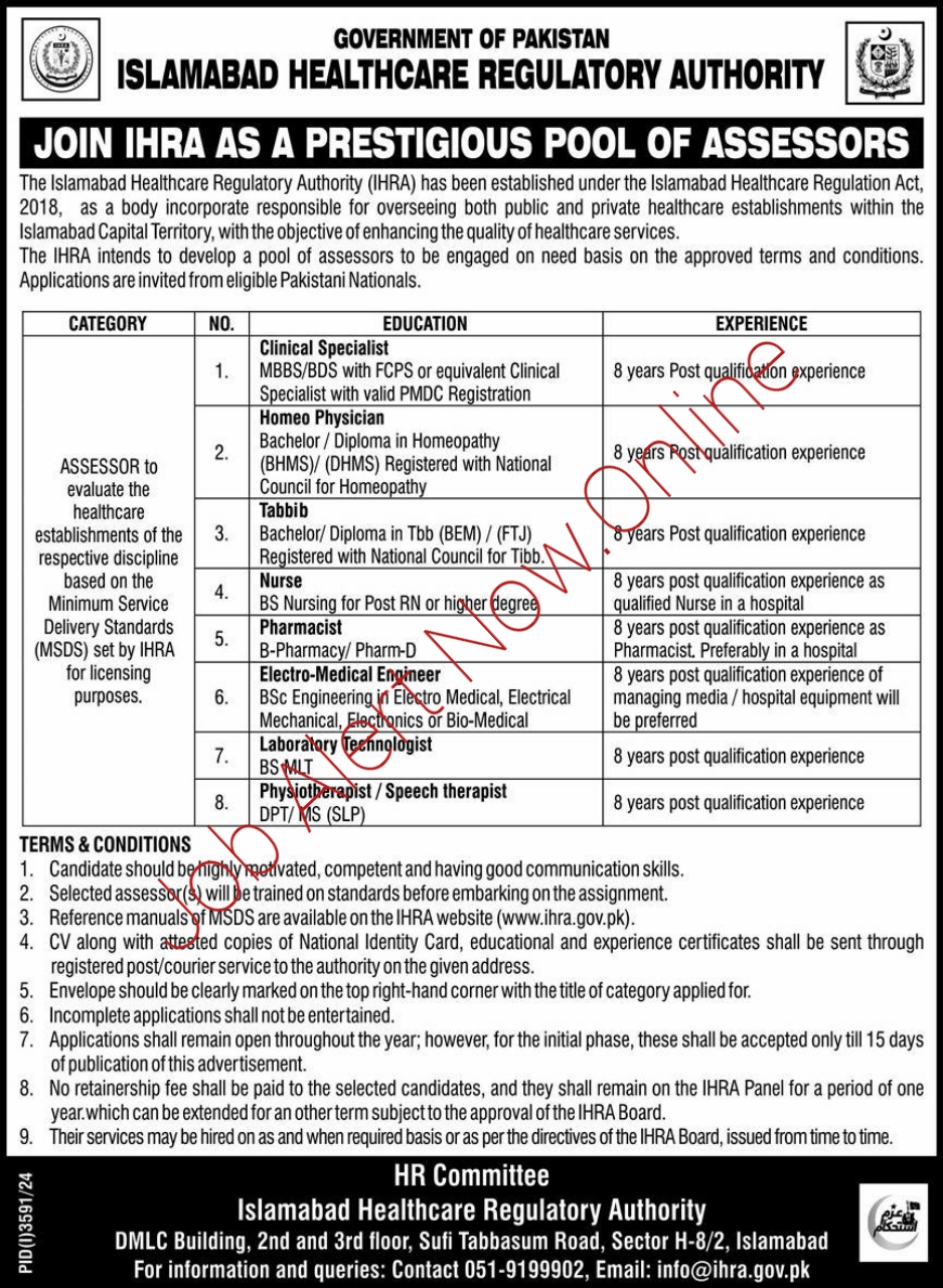 Islamabad Healthcare Regulatory Authority (IHRA)