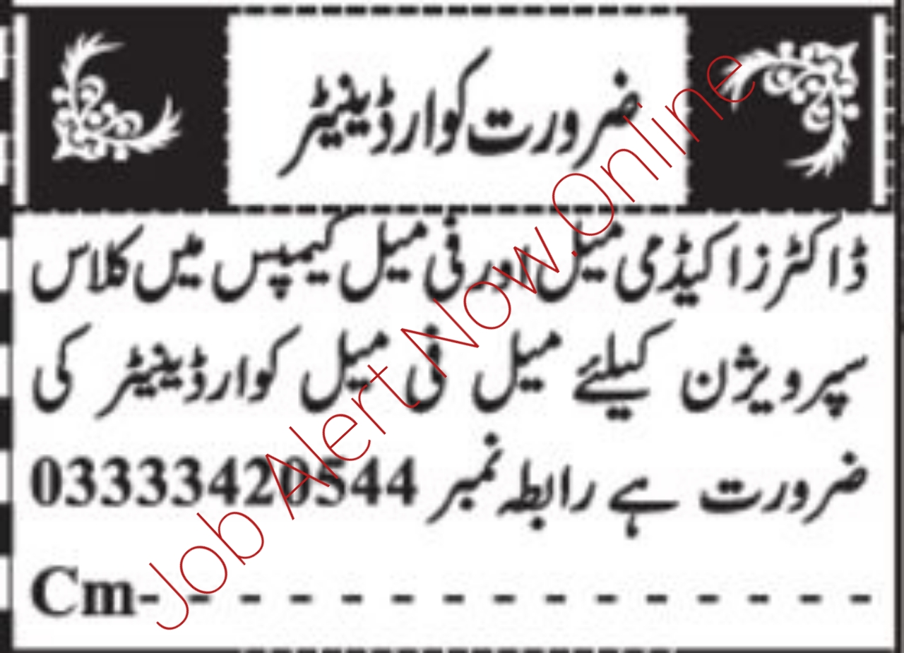 Jobs at Doctors Academy Quetta for Female Coordinators in 2024