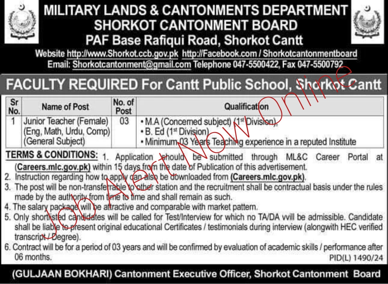 Military Land & Cantonment Department