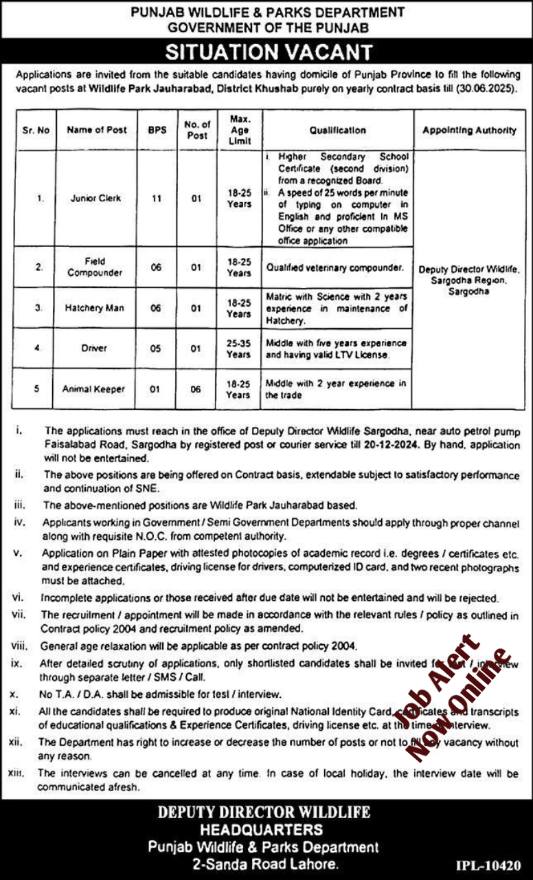 Punjab Wildlife & Parks Department